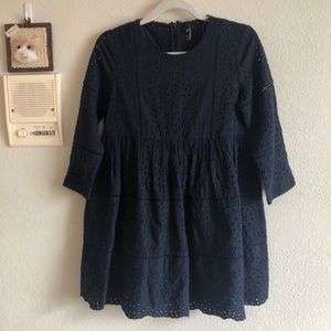 Zara Trafaluc Navy Lace Babydoll Romper
